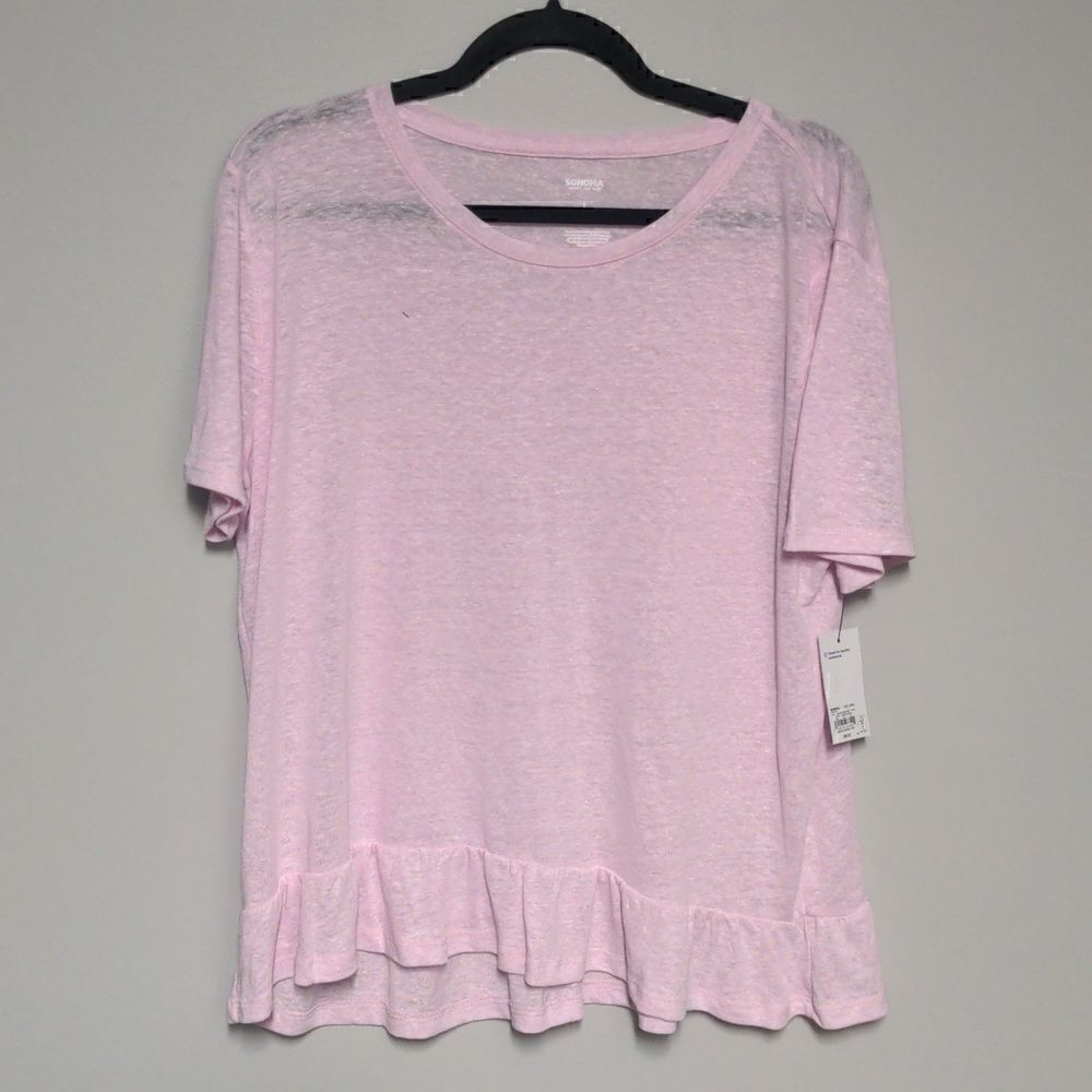 Sonoma Purple Peplum Shirt NWT